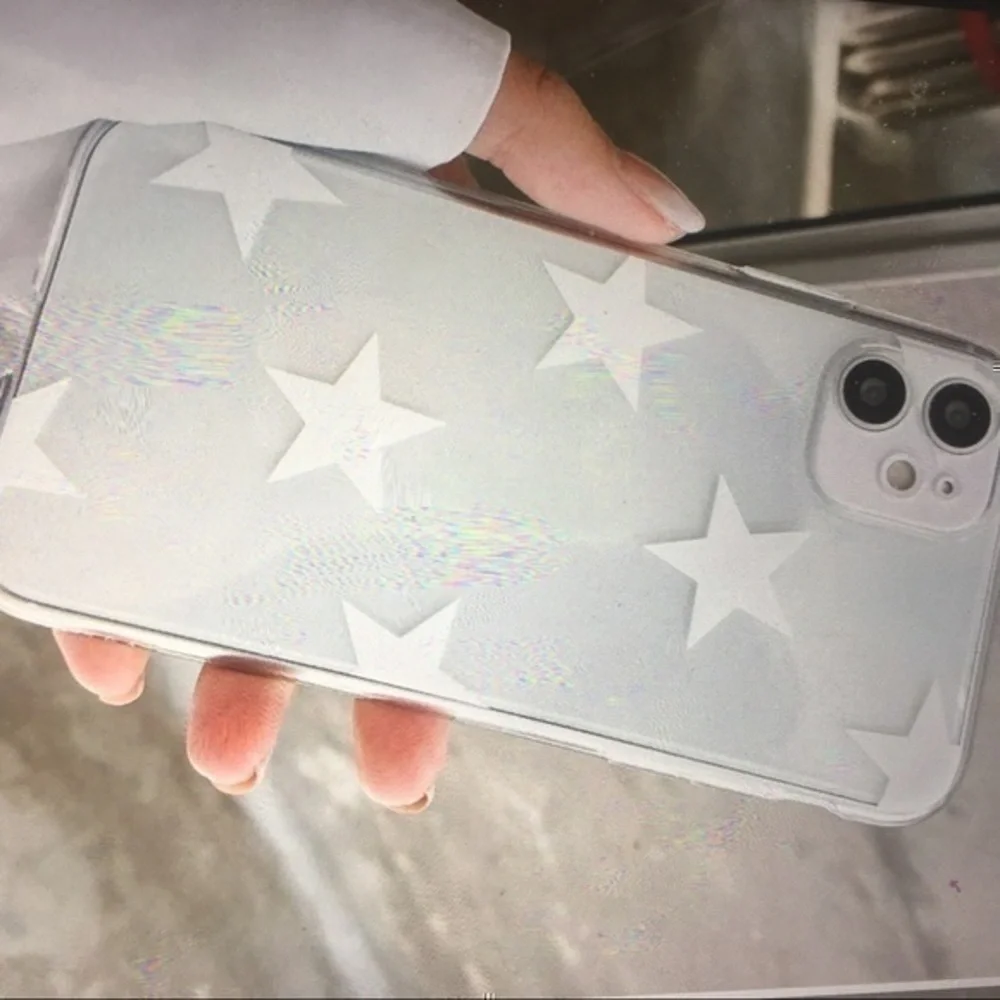 I phone 7p/8p transparent star print case